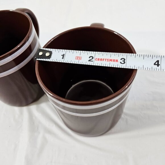 Vintage JMP Japan Chromatics Brown  Stoneware 11oz Coffee Tea Mug Cup – Set of 2 - Picture 7 of 16